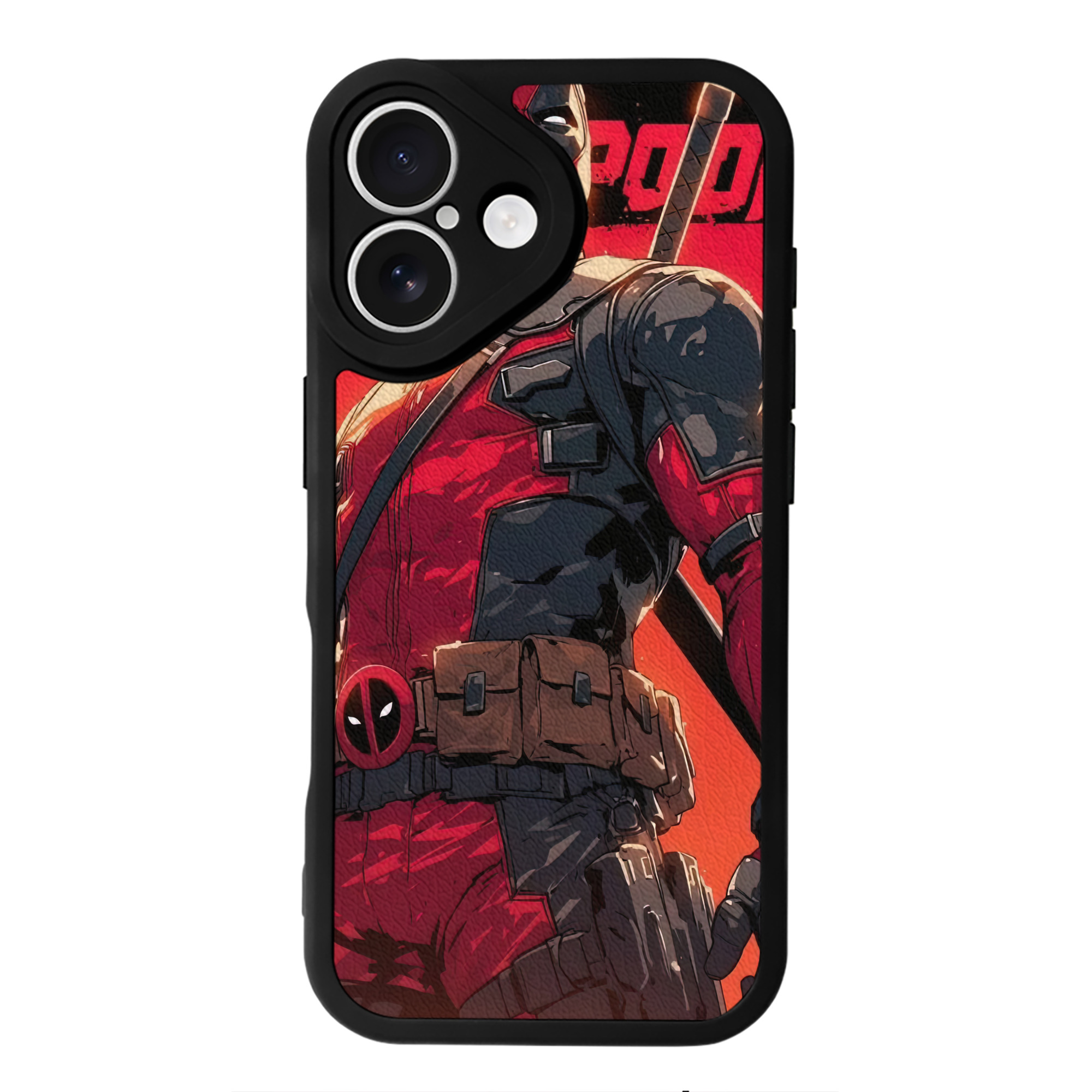 （画像用） Deadpool デッドプール 【iPhone 16シリーズ対応】シリコンスマホケース（レザー調） 材質：シリコン
